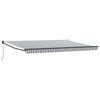 vidaXL Copertină retractabilă antracit/alb, 4,5x3 m, textil/aluminiu