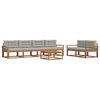 vidaXL Set de canapele de exterior 7 pcs Gri natural și deschis