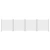 vidaXL Paravan de cameră cu 4 panouri, alb, 698x180 cm, textil