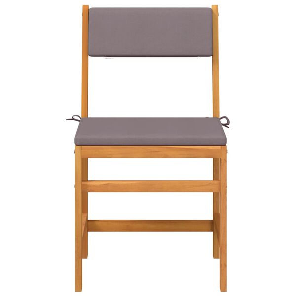 vidaXL Set mobilier de balcon cu perne, 3 piese, lemn masiv acacia