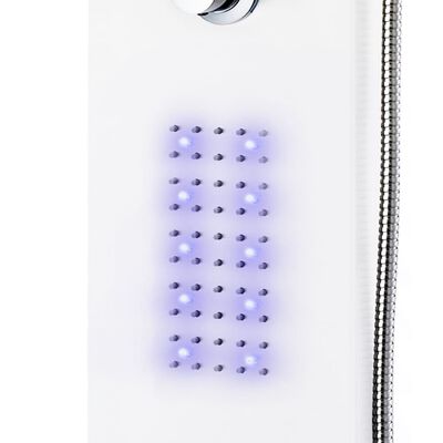 vidaXL Unitate panou de duș, alb, 20x44x130 cm, aluminiu
