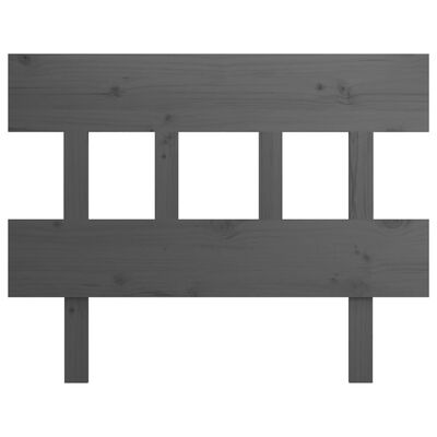 vidaXL Tăblie de pat, gri, 78,5x3x81 cm, lemn masiv de pin