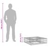 vidaXL Pat ridicat din gabion Argintiu 80 x 80 x 20 cm Oțel Galvanizat