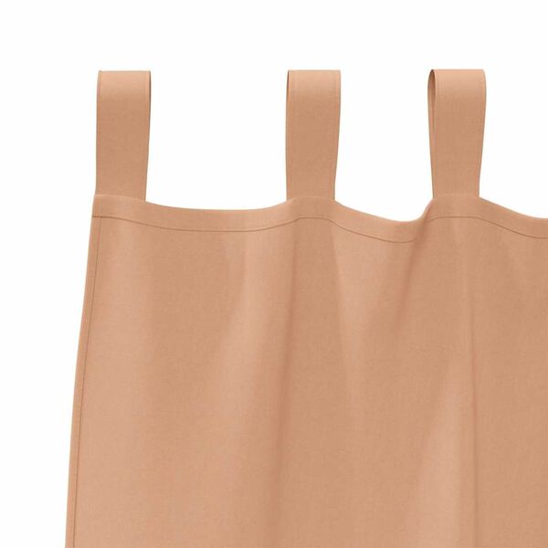 vidaXL Perdele Opaque cu Inel 2 pcs Maro deschis 225 x 140 cm