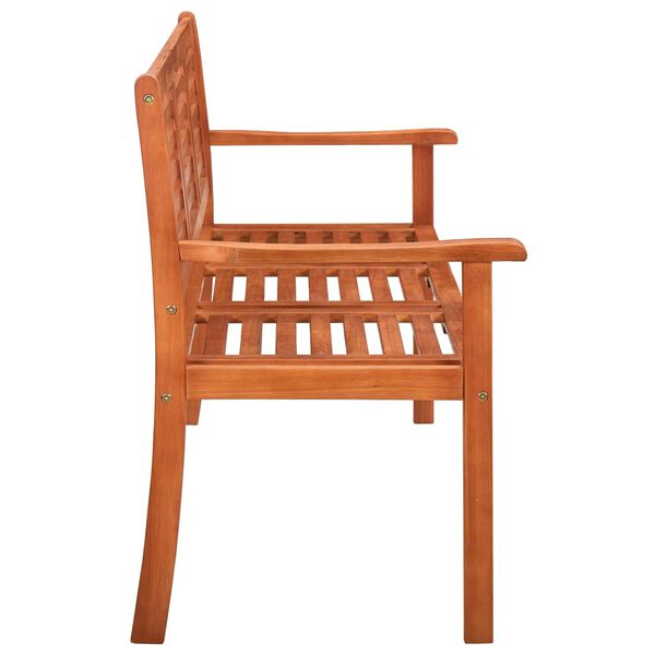 vidaXL Bancă grădină 3 locuri cu pernă, 150 cm, lemn masiv eucalipt