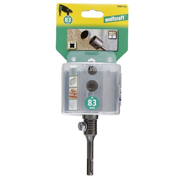 wolfcraft Burghiu de carotare tubular cu tijă SDS-plus 83 mm 5481000