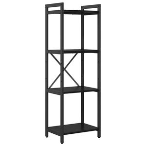 vidaXL Raft pentru cărți 40 x 30 x 119 cm Lemn prelucrat Stejar Negru