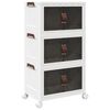 vidaXL Cutie de depozitare stivuită cu roți 28 L 48,5x29,5x86 cm