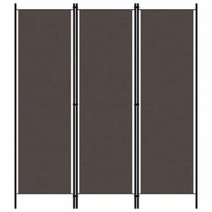 vidaXL Paravan de cameră cu 3 panouri, maro, 150 x 180 cm