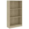 vidaXL Bibliotecă 3 rafturi stejar sonoma 60x24x109 cm lemn compozit