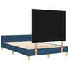 vidaXL Cadru de pat cu headboard albastru 120 x 190 cm țesătură