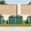 vidaXL Strat înălțat de grădină, verde, 160x80x77 cm, oțel galvanizat