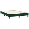 vidaXL Pat box spring cu saltea, verde &icirc;nchis, 140x200 cm, catifea