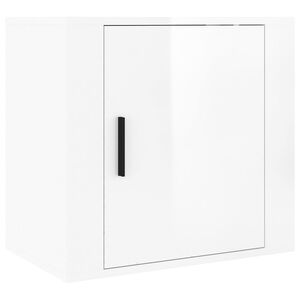 vidaXL Noptieră de perete, alb extralucios, 50x30x47 cm