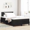 vidaXL Pat cu arcuri cu saltea cu headboard Negru 120 x 190 cm Catifea