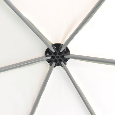vidaXL Marchiză pliabilă hexagonală, 6 pereți, alb crem, 3,6 x 3,1 m