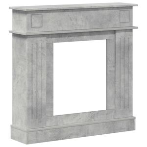 vidaXL Cadru pentru șemineu Gri Beton 102 x 26 x 100 cm Lemn prelucrat