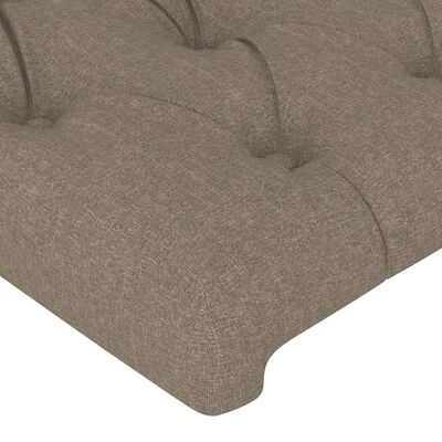 vidaXL Tăblii de pat, 2 buc, gri taupe, 90x7x78/88 cm, textil