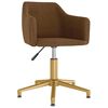 vidaXL Scaune de masă pivotante, 4 buc., maro, catifea