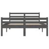 vidaXL Cadru de pat King Size, gri, 150x200 cm, lemn masiv