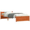 vidaXL Cadru de pat cu headboard Maroniu cerat 195,5 x 80,5 x 51 cm