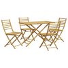 vidaXL Set mobilier de grădină, 5 piese, bambus