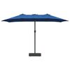 vidaXL Parasol de Grădină Albastru azur 385 x 209 x 244 cm Poliester