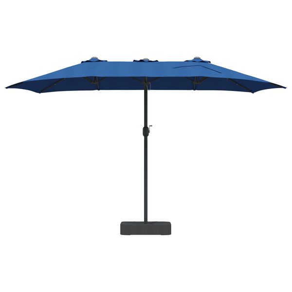 vidaXL Parasol de Grădină Albastru azur 385 x 209 x 244 cm Poliester