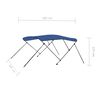 vidaXL Parasolar barcă Bimini cu 3 arcuri, albastru, 183x140x137 cm