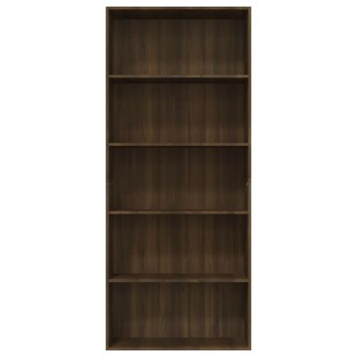 vidaXL Bibliotecă 5 niveluri stejar maro 80x30x189 cm lemn compozit
