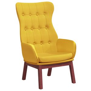 vidaXL Scaun de relaxare, galben muștar, material textil