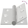 vidaXL Hinge 2 pcs Argintiu 50 x 38 x 1,3 mm Oțel
