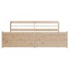 vidaXL Cadru pat cu tăblie 200x200 cm, lemn masiv de pin