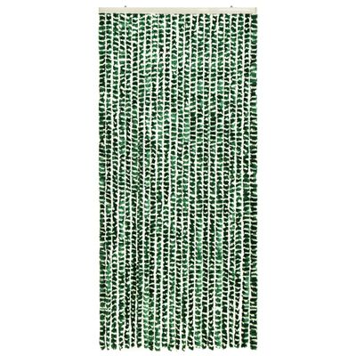 vidaXL Perdea pentru insecte, verde și alb, 100 x 220 cm, chenille