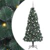 vidaXL Brad de Crăciun artificial iluminat cu set de bile Verde 150 cm