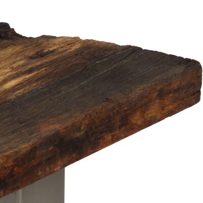 vidaXL Masă consolă, 120 x 35 x 76 cm, lemn reciclat și oțel