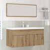 vidaXL Dulap de Baie Stejar Artizanal 100 x 38,5 x 46 cm Lemn compozit