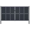 vidaXL Poartă de grădină din oțel 400x200 cm antracit