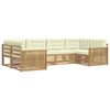 vidaXL Set de canapele de exterior 6 pcs Alb și crem