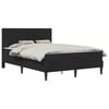 vidaXL Cadru de pat cu saltea cu headboard Negru 140 x 190 cm Catifea