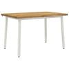 vidaXL 110 x 55 x 75 cm Lemn Solid de Acacia Alb Dreptunghiular