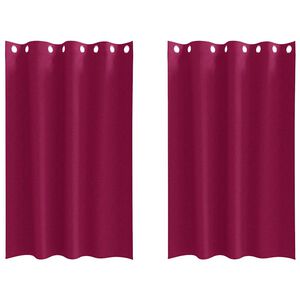 vidaXL Perdele Opaque cu Inel 2 pcs Roșu Vin 175 x 140 cm Poliester