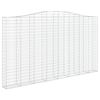 vidaXL Coșuri gabion arcuite, 4 buc, 400x30x220/240cm, fier galvanizat