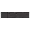 vidaXL Panou de Gardă 4 pcs WPC și Aluminiu Negru