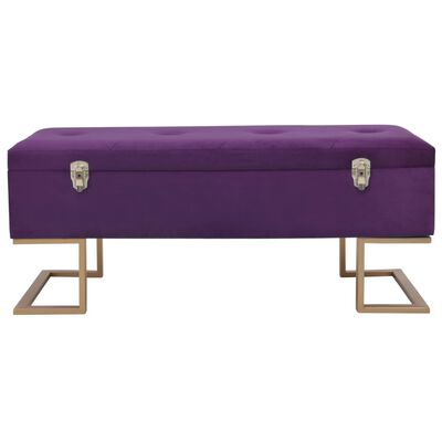 vidaXL Banchetă cu un compartiment de depozitare violet 105cm catifea