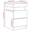 vidaXL Noptiere 2 buc LED stejar artizanal 35x39x55 cm lemn prelucrat