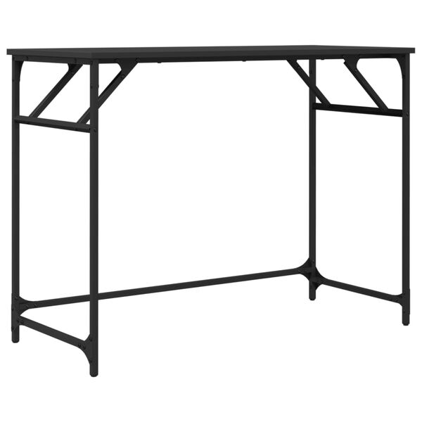 vidaXL Birou negru 100x45x76cm lemn compozit/oțel vopsit electrostatic