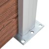 vidaXL Set panouri gard, 2 pătrate + 1 oblic, maro, 446x186 cm, WPC