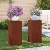 vidaXL Suport pentru plante 2 pcs Ruginit 24 x 24 x 55 cm