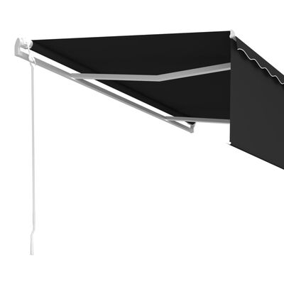 vidaXL Copertină retractabilă automat cu stor, antracit, 5x3 m